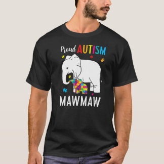 T-shirt Fière Mawmaw autiste Elenphant Mawmaw enfant autis