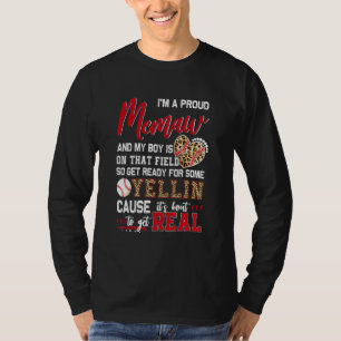 T-shirt Fière Memaw de baseball Famille de baseball tenue 