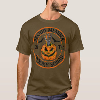 T-shirt Fière Membre de la Squad Spooky Citrouille Effraya