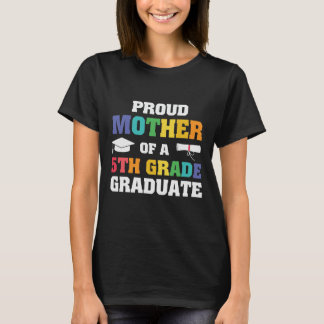 T-shirt Fière Mère 5e année Graduate art mot