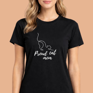 T-shirt Fière Mère de Chat Noir – Cadeau pour Amat