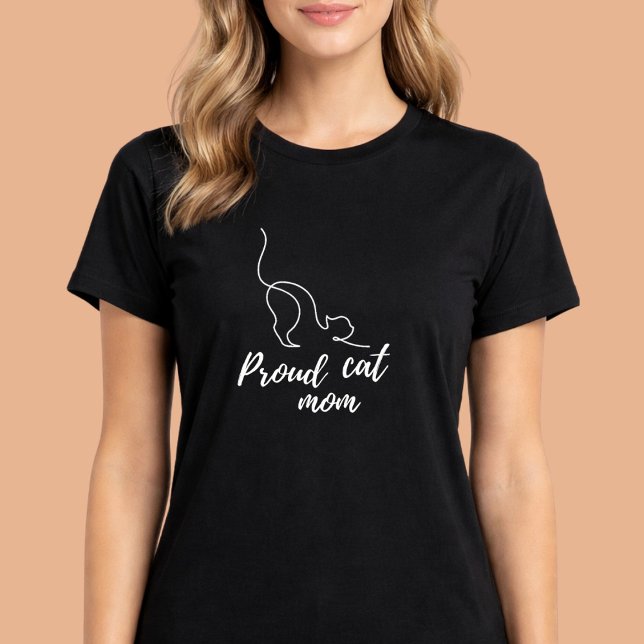 T-shirt Fière Mère de Chat Noir – Cadeau pour Amat (Créateur téléchargé)
