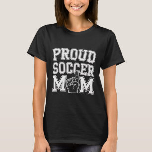 T-shirt Fière mère de footballeuse Supporteur joyeux pour