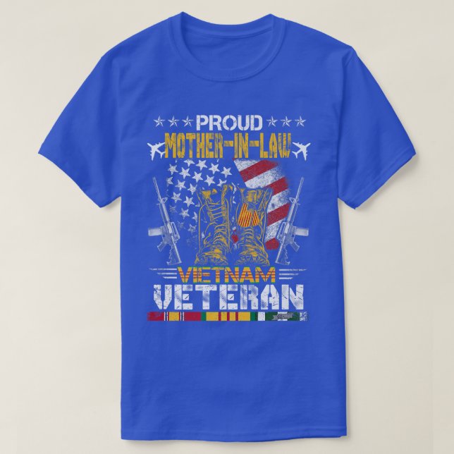 T-shirt Fière Mère De La Mère Du Vietnam Vétéran Dons Drap (Design devant)