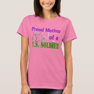 T-shirt Fière mère d'un soldat américain