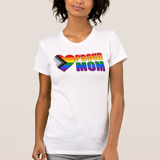 T-shirt Fière mère gay progrès fierté mot (Devant)