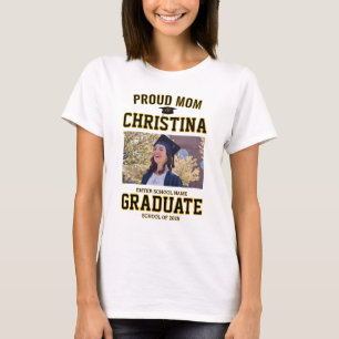 T-shirt Fière mère parent de l'étudiant de classe de 2025