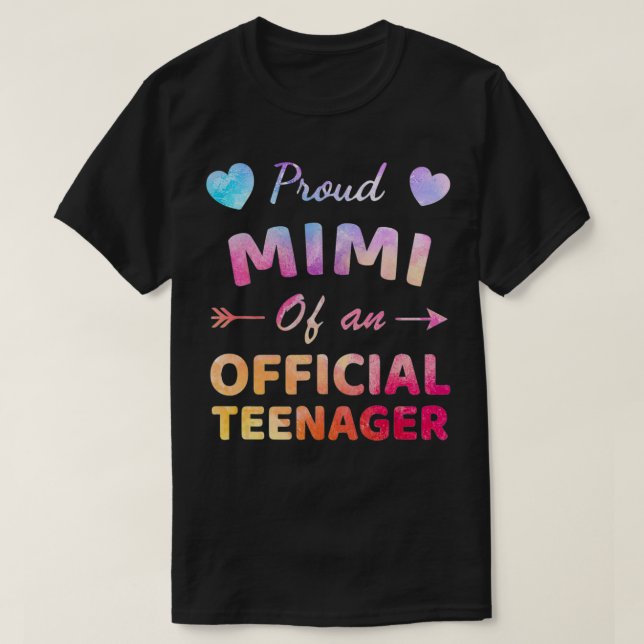 T-shirt Fière Mimi De Officielle Adolescent 13e Anniversai (Design devant)