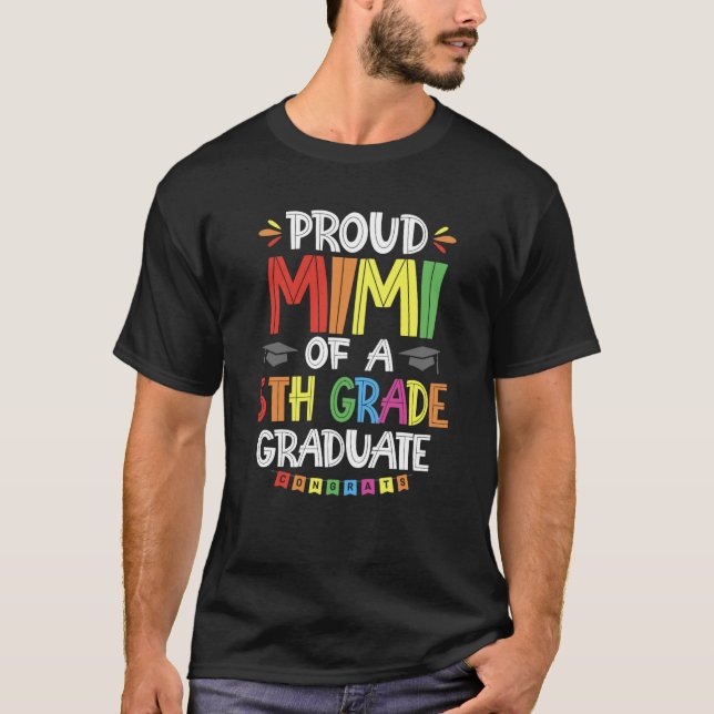 T-shirt Fière Mimi D'Un Cours De Diplôme De 5E Année (Devant)