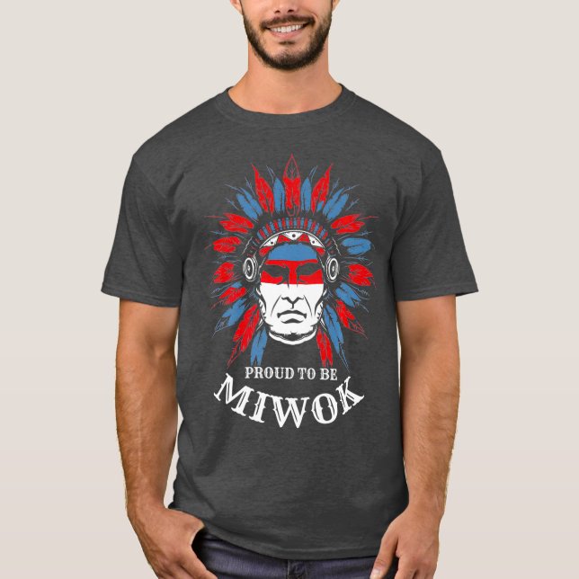 T-shirt Fière Miwok Native American Premium (Devant)