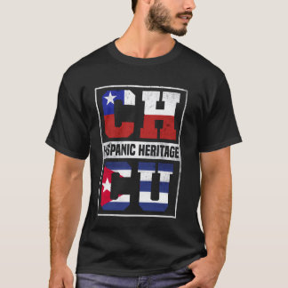 T-shirt Fière Mois chilien du patrimoine hispanique cubain