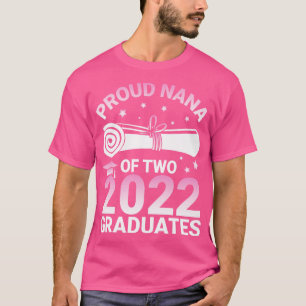 T-shirt Fière Nana De Deux 2022 Diplômés Âgés Catégorie De