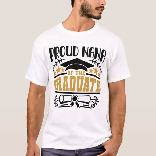T-shirt Fière Nana Du Diplômé (Devant)