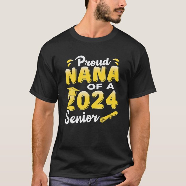 T-shirt Fière Nana D'Un Diplôme De 2024 (Devant)
