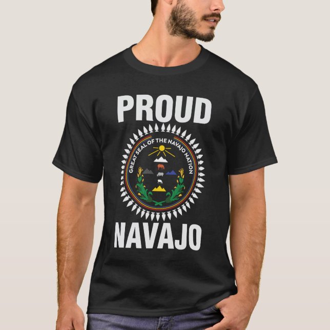 T-shirt Fière nation Navajo - grand sceau du navajo (Devant)