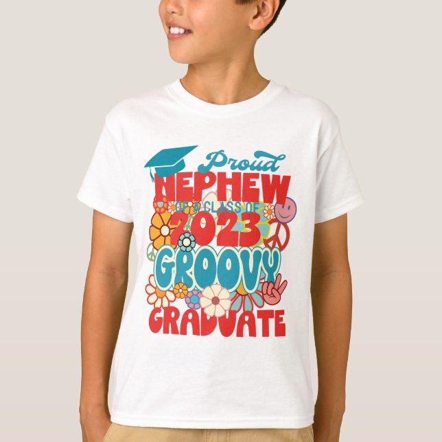 T-shirt Fière NEPHEW d'une classe de 2023 Graduate Retro (Devant)