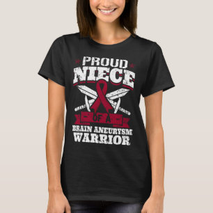 T-shirt Fière Nièce D'Un Cerveau Aneurysme Guerrier Sensib