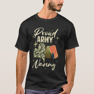 T-shirt Fière nounou de l'armée camouflage fête des mères