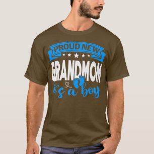 T-shirt Fière nouvelle grand-mère C'est un garçon Révéler