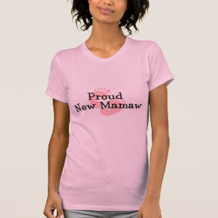 T-shirt Fière nouvelle Mamaw empreintes de bébé fille