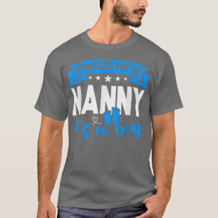 T-shirt Fière nouvelle nounou C'est un garçon Révéler le g