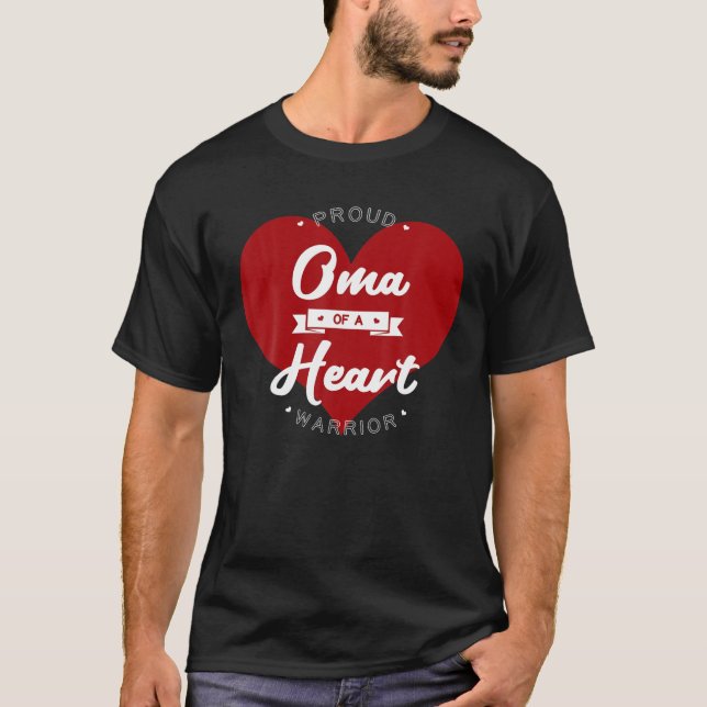T-shirt Fière Oma D'Un Guerrier Du Coeur ChD Chirurgie Tra (Devant)