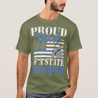 T-shirt Fière papa d'un policier de l'État