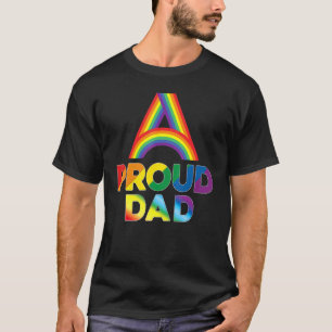 T-shirt Fière Papa Lgbt Pride Gay Lesbian Rainbow Coloré