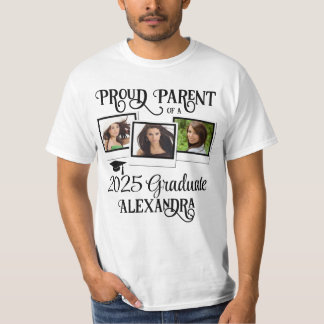 T-shirt Fière Parent 2025 Graduate Graduate Photo