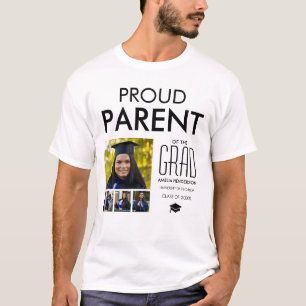 T-shirt Fière Parent Personnalisé De   Collage Photo
