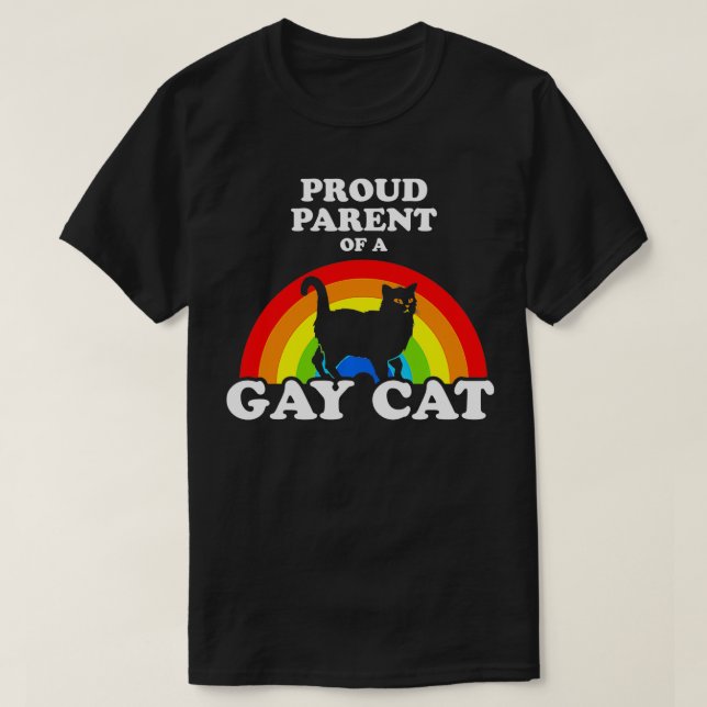 T-shirt Fière Parente D'Un Chat Gay LGBT Cats Pride (Design devant)