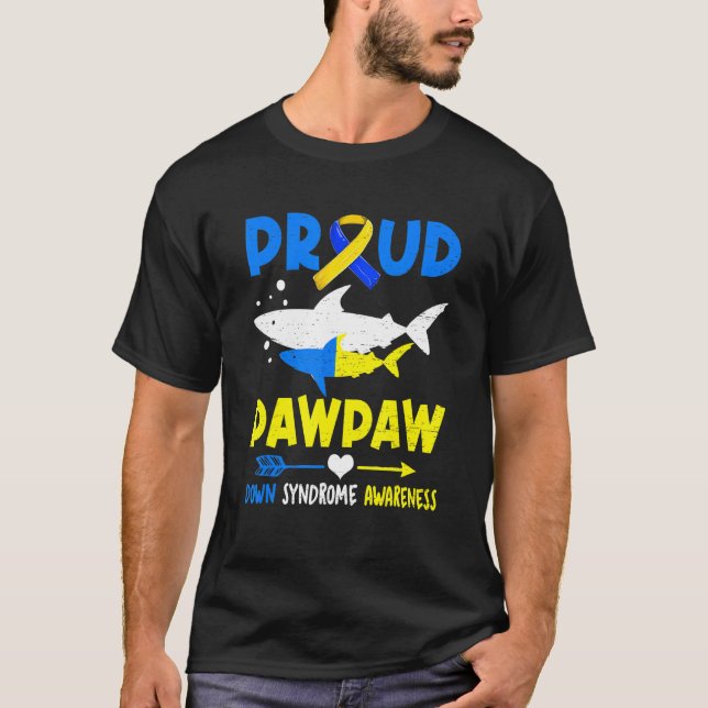 T-shirt Fière Pawpaw Sensibilisation au syndrome du requin (Devant)