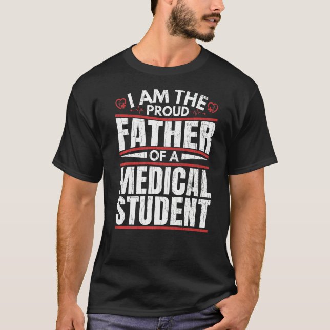 T-shirt Fière Père De L'École Médicale Graphique (Devant)