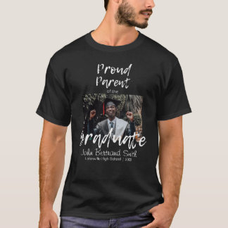 T-shirt Fière personnalisée Parent de l'étudiant diplômé