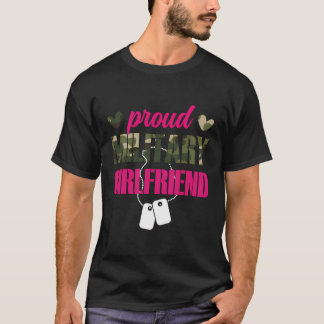 T-shirt Fière petite amie militaire soldat petite amie