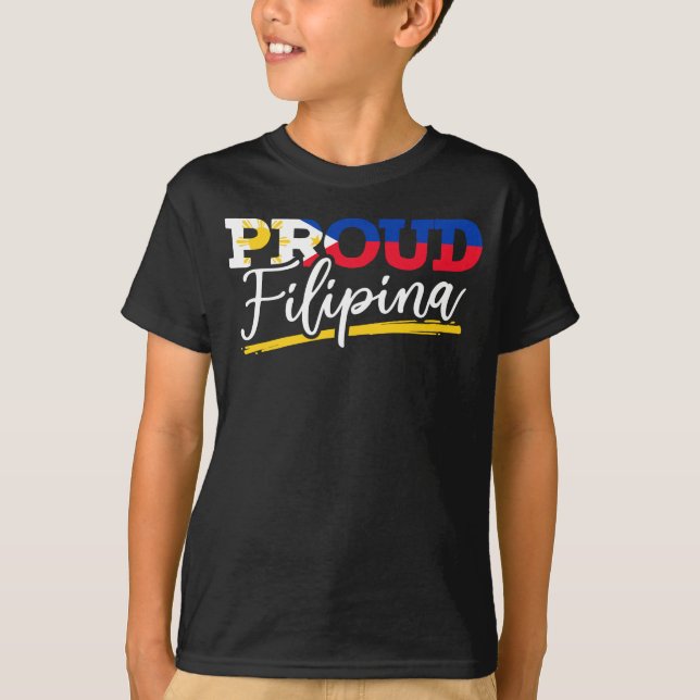 T-shirt Fière Philippine Pride Philippines Femme Fille (Devant)