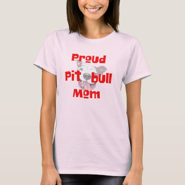 T-shirt fière pit bull maman cadeau amoureux des chiens t- (Devant)
