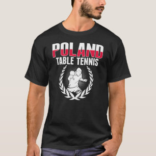 T-shirt Fière Pologne tennis de table polonais Ping Pong s