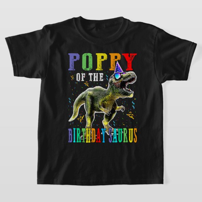 T-shirt Fière POPPY Du Saurus Dinosaur Anniversaire (Poser)