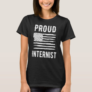 T-shirt Fière profession de concepteur d'intérieur drapeau