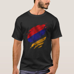 T-shirt Fière racine arménienne arrachée drapeau arménien