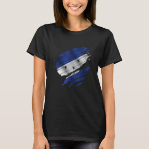T-shirt Fière racine hondurienne arrachée au drapeau hondu
