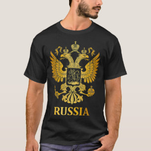 T-shirt Fière Russie Armoiries De Manteau Russie Emblème