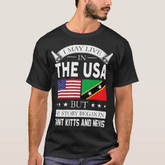 T-shirt Fière Saint Kitts et Nevis Racines Drôle cadeau
