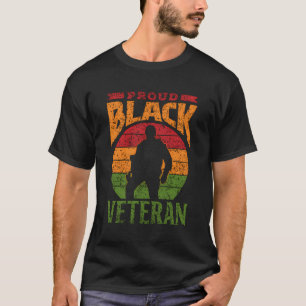 T-shirt Fière Soldat Noir Vétérinaire Milice Africaine Amé