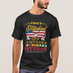 T-shirt Fière Stepdad D'Un Vétérinaire Du Vietnam