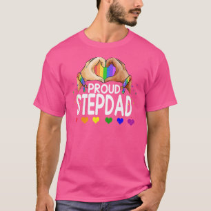 T-shirt Fière Stepdad Lgbt Drapeau Gay Lesbian Pride Parad