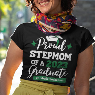 T-shirt Fière Stepmaman de 2023 famille de diplômés jumela