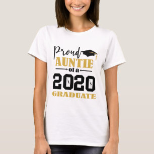T-shirt Fière tante d'un diplômé de 2020