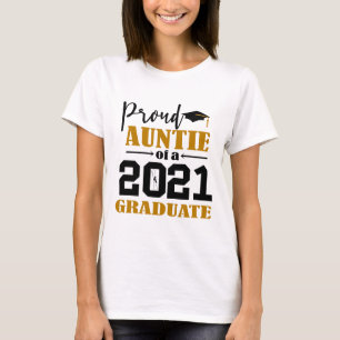 T-shirt Fière tante d'un diplômé de 2021